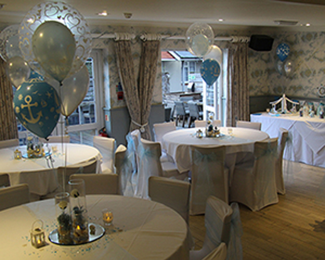 Nautical wedding balloons