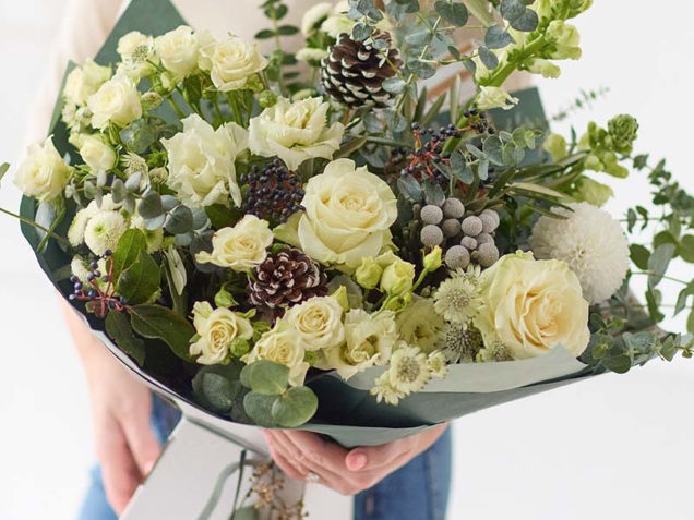 Serene Shades of Winter Bouquet image